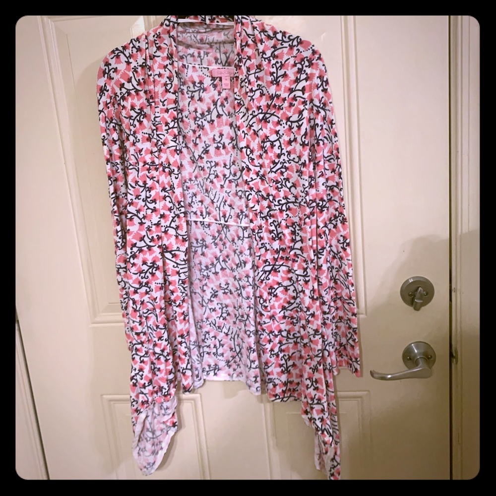 HG Rare Lilly Pulitzer Floral Babs Cardigan Medium